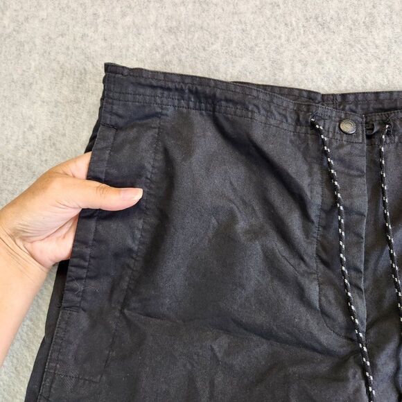 Lauren Ralph Lauren Pants Womens Small Black Drawstring Ankles Hidden Button Fly - Picture 3 of 16